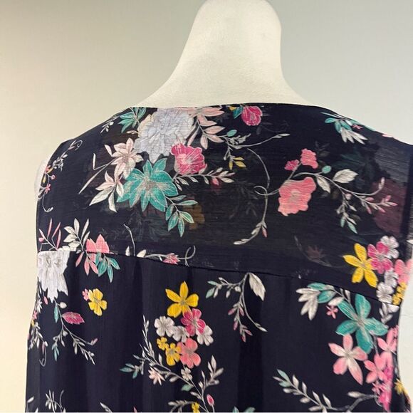 Merona Floral Sleeveless Maxi navy Dress - Picture 7 of 12